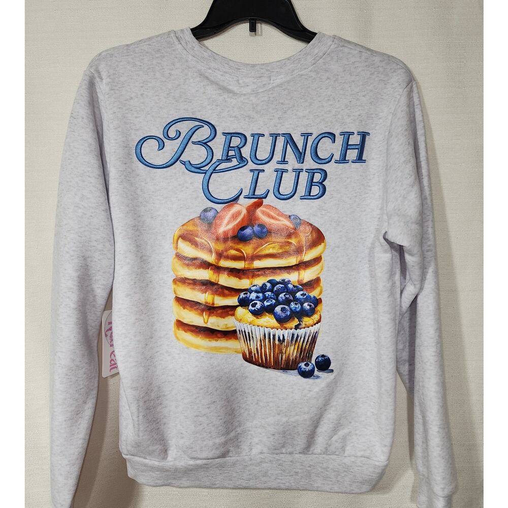 Brunch club women's gray sweatshirt size Large
